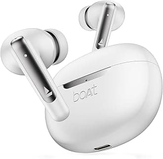 boAt Airdopes 141 ANC, ANC(~32dB), 50ms Low Latency, 4Mics ENx Tech, 42HRS Battery, Fast Charge, Dual EQ Modes, IPX5, v5.3 Bluetooth in Ear Earbuds, TWS Ear Buds Wireless Earphones with mic (White)