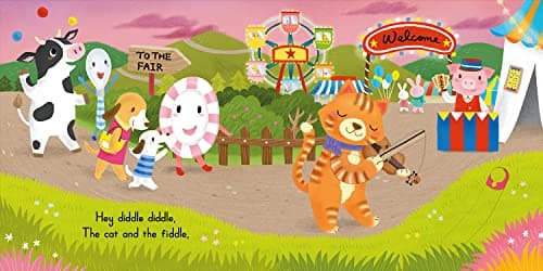 Hey Diddle Diddle: (A Classic Nursery Rhyme Board Book with Interactive Sliders and QR Code for Instrumental and Vocal Versions - For Babies and Toddlers)
