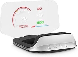 Heads Up Display for Cars C3, Obd2 Gauge Display with Speed, Water Temperature, Fuel Consumption, Overspeed Alarm, Specular Projection Car Speedometer Display, Suitable for Cars After 2009