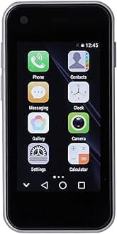 EBTOOLS Sudroid Mini Smartphone, World's Smallest Cell Phone, 2.5 Inch, Quad Core, 1GB 8GB, 5MP Dual SIM, HD Unlocked 3G Mobile Phone with Protective Shell (Pearl White)
