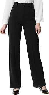 Women's Green Polyester Blend Plain Pants