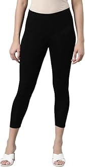TWIN BIRDS Tailored Cut & Classic Fit Stretchable Viscose Elasthane Fabric Mid-Rise Skinny Fit High Ankle Length/Cropped Length Leggings for Women