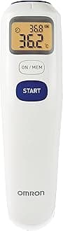 MC 720 Non Contact Digital Infrared Forehead Thermometer With 1 Second Quick Measurement, 3 in 1 Measurement Mode, Auto On/off & Backlight, White, (MC-720_Omron _AW)