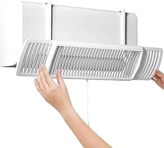 Gluckluz Air Conditioner Deflector Adjustable Air Flow Deflector Windshield Telescopic Confinement Air Conditioning Wind Baffle with Length 60-95cm for Wall Mounted Air Conditioners