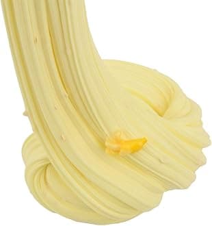 Banana Yellow Butter Slime 7OZ with Slices, 200ML Scented Premade Butter Slime for Kids Party Favors Non Sticky Stretchy DIY Toys for Girls Boys