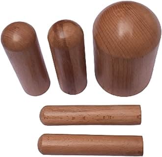 HAMD CRAFTS CRAFTWORKS Wood Punch Set 5pc16-50mm Diameter Doming Dapping Punches Jewelry Repair Tool Jewelry Making Shaping Tool