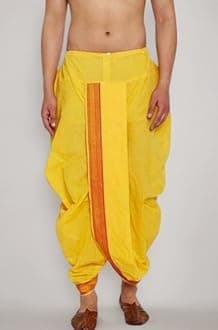 Fabrics Men's Silk Ready to Wear Dhoti for men (Elastic Readymade Dhoti Pant)