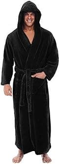 Fashion Casual Men'S Bathrobe Flannel Robe V-Neck Long-Sleeved Couple Men'S Robe