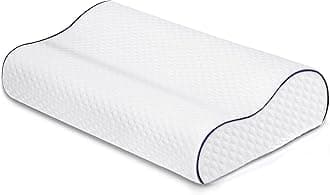 Fityou Sleep Pillow, Memory Foam Pillow, Comfort Pillow, Pillow with Two Height Options, Breathable, Washable Cover, Soft Touch, Suitable for Children and Adults, White (19.7 x 11.8 x 2.8 inches / 50