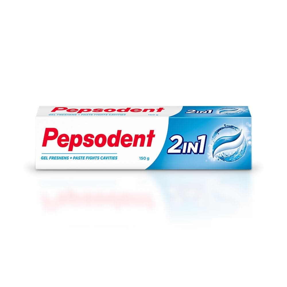 Pepsodent 2 in 1 Toothpaste Tooth Decay Prevention, Cavity Protection, Sensitivity Relief, Plaque Removal, 150 g