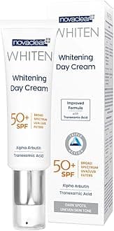 Novaclear WHITENING DAY CREAM- Skin Lightening Cream with Alpha Arbutin, Tranexamic Acid and SPF 50 for all skin tones, reduces hyperpigmentation and effectively protects the skin from UV radiation.