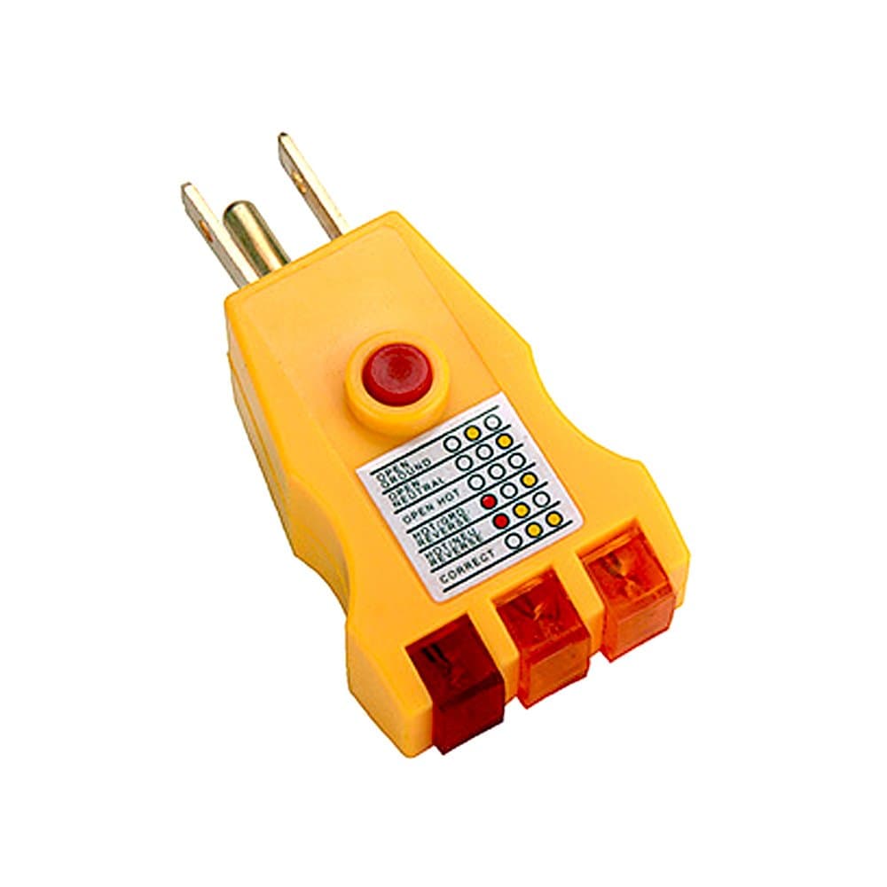 ELECTRICAL RECEPTACLE TESTER AC OUTLET PLUG 3 PRONG GND