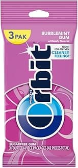 Bubblemint Sugarfree Gum, 42 ct