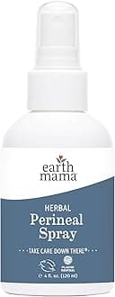 Earth Mama Herbal Perineal Spray | Safe for Pregnancy and Postpartum Recovery, Witch Hazel Natural Cooling Spray For After Birth Feminine Care Essentials, No Benzocaine or Butane, 4-Fluid Ounce