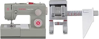 Heavy Duty 4452 Sewing Machine, Gray & Sew Easy Foot, Sew perfectly straight lines with ease, Includes Ruler with Adjustable Guide to set seam allowance, Beautiful Topstitching