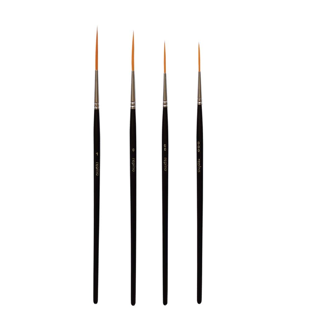 Rigger Brush Set Writing Brush 4 Brushes - Brush Sizes 000, 00, 0, 1