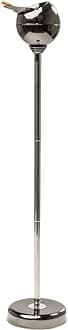 Kare Design Floor Ashtray Spheric Gunmetal, Black, steel chromed, height-adjustable, modern pedestal ashtray with lid, 72x13x13cm (H/W/D)