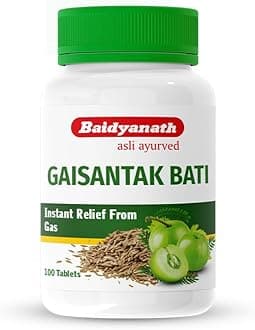 Baidyanath Gaisantak Bati - Instant Relief from Gas and Indigestion - 100 Tablets (Pack of 2)