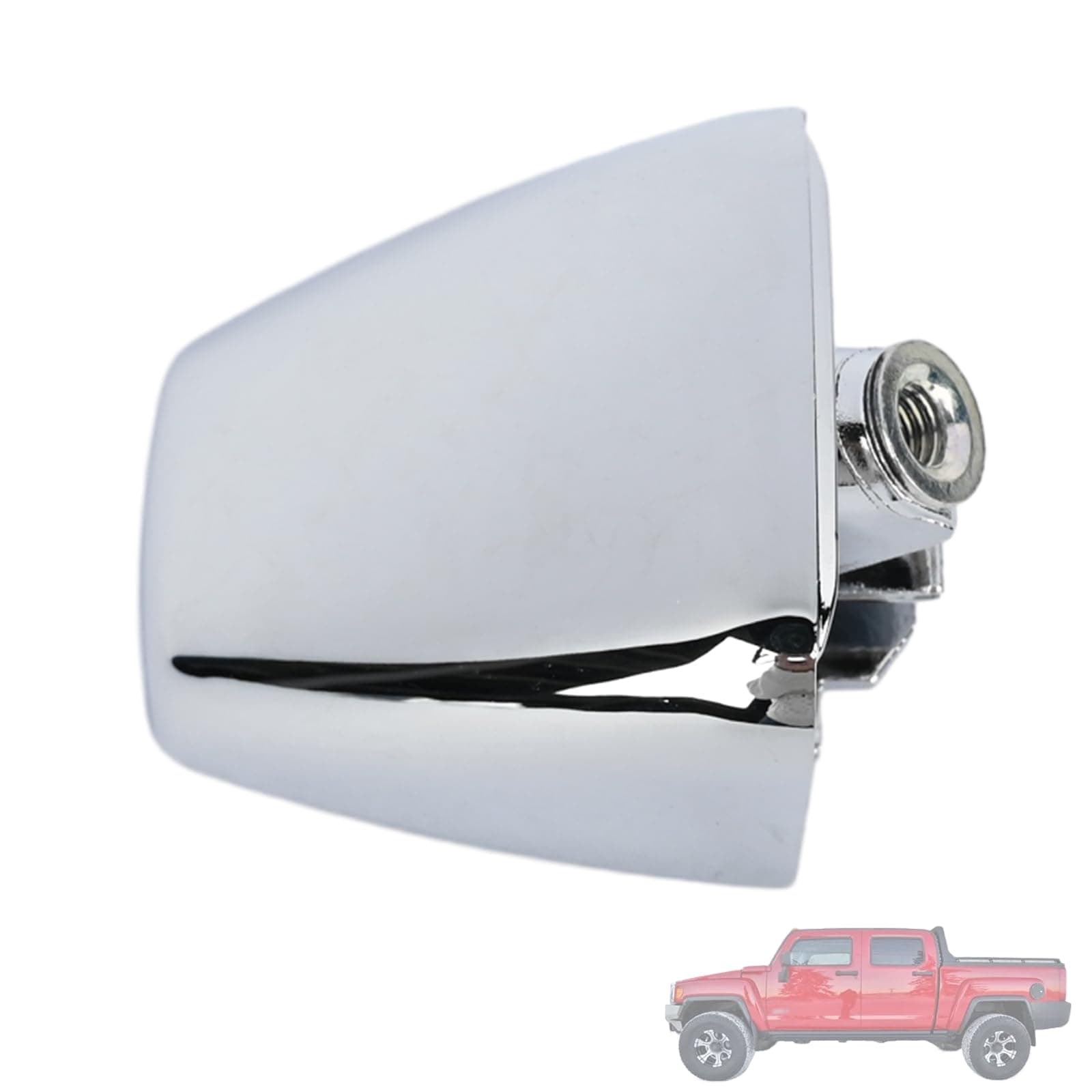 Front Or Rear Exterior Door Handle End Cap Chrome Compatible with 2006-2010 Hummer H3 H3T 15932907