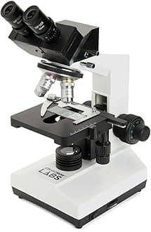 Celestron Labs CB2000C Compound Binocular Microscope - 4 Achromatic Objectives with 40x-2000x Power - Mechanical Stage, Abbe Condenser - 2 Eyepieces - Bonus Prepared Slides, Filters, Emersion Oil