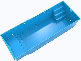 Fiberglass Swimming Pools Size 21.32' x 8.04' x 4.76' Outdoor Swimming Pools Shell, Big Pools for Backyard Beach Swimming Pool for Adults, Children with Water Pump and Sand Tank