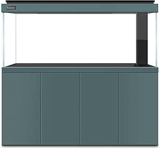 LYPHARD AQUARIUMS All in One Aquarium, 205 Gallon Ultra Clear Fish Tank and Sump Filtration System, Complete Saltwater Aquarium Set with Triple Door Cabinet Stand, Green