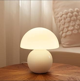 Garden Hose Hose Pipe Dawnwake Ceramic Mushroom Table Lamp Small,Bedside Nightstand Glass Lamp for Bedroom,Living Room,Kids Room,Orange Unique Aesthetic Cute Small Night Light for Girls,Women's Decor [Energy Class F]