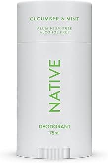 Deodorant Womens & Men - Alcohol & Aluminium Free - Cucumber & Mint Scent - Naturally Derived with Shea Butter, Coconut Oil & Baking Soda - 72 Hour Odor Control (75ml)