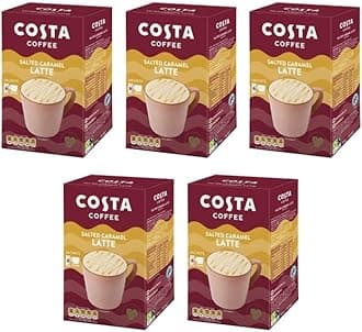 Costa Coffee Salted Caramel Latte 6 satchets X 17g (5 Pack)