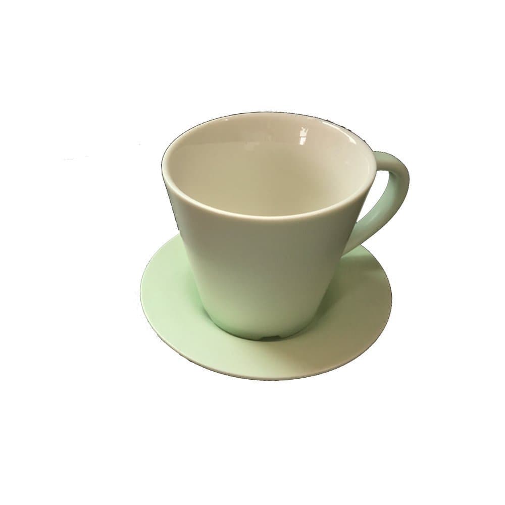 JAYYANG Jumbo Ceramic Soup/Coffee/ Mocha/Latte Cup / Ceramic Hot Beverage Drinkware Cups with Ceramic coaster for Wife mom sister girl friend YJB-green