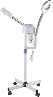 Winado 2 in 1 Professional Facial Steamer with 5X Magnification Lamp & Touch Screen, Esthetician Steamer Humidifier Face Spa Mist Steam for Home Beauty Salon, Personal Skin Care Deep Cleaning, White
