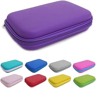 Fashion Stationery Pencil Cases for Boys Girls Kids Teenagers Large Hard Pencil Case Hardtop Hard Shell Case Travel Box Kids Girls Boys Gaming Device Storage Case (Purple)