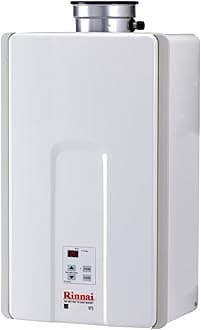 Rinnai Indoor Tankless Hot Water Heater / V75IN / Natural Gas / 7.5 GPM, Large, V75iN-Natural