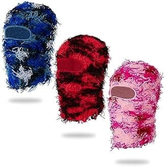 MGBPEI Distressed Balaclava Ski Mask for Men/Women Knitted Full Face Ski Mask Windproof Neck Warmer