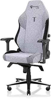 Titan Evo Cookies & Cream Gaming Chair - Reclining, Ergonomic & Heavy Duty Computer Chair with 4D Armrests, Magnetic Head Pillow & Lumbar Support - Big and Tall 395 lbs - Gray - Fabric