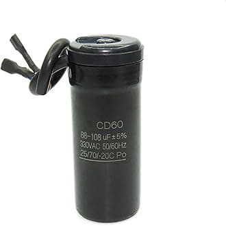 Motor Start Capacitor 330VAC CD60 50HZ 60Hz 47UF,64UF,75UF,80UF,88-108UF Refrigerator Freezer Compressor Starting Capacitor Replacement Part(88-108UF)