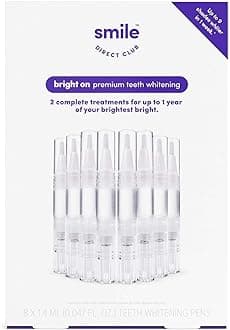 Teeth Whitening Kit - 8 1.4ml Gel Pens - Professional Strength Hydrogen Peroxide - Pain Free and Enamel Safe - Up to 9 Shades Whiter in 1 Week