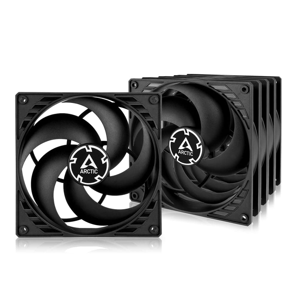 ARCTIC P14 (5 Pack) - 140 mm Case Fan, Pressure-optimised, quiet motor, Computer, Fan Speed: 1700 RPM - Black