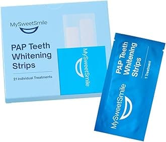 Dentist-Approved Teeth Whitening Strips – IndyBest Winners 2023 & 2024 – Whiter Teeth in 7 Days – 21 Treatments – Reverses Years of Yellowing – Non-Slip & Sensitivity-Free – Pap Formula