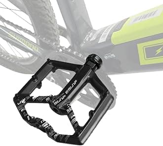 Urby Flat Bike Pedals for E-Bike/Electric Bike, Pedales para Bicicleta, Also Serve as Road/Mountain Bike Pedals. Smooth Surface and Polished Anti-Skid Nails.