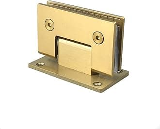 WANLIAN Heavy Duty 90 Degree Glass Door Cupboard Showcase Cabinet Clamp Glass Shower Doors Hinge Replacement Parts Wall-to-Glass (Titanium Gold)