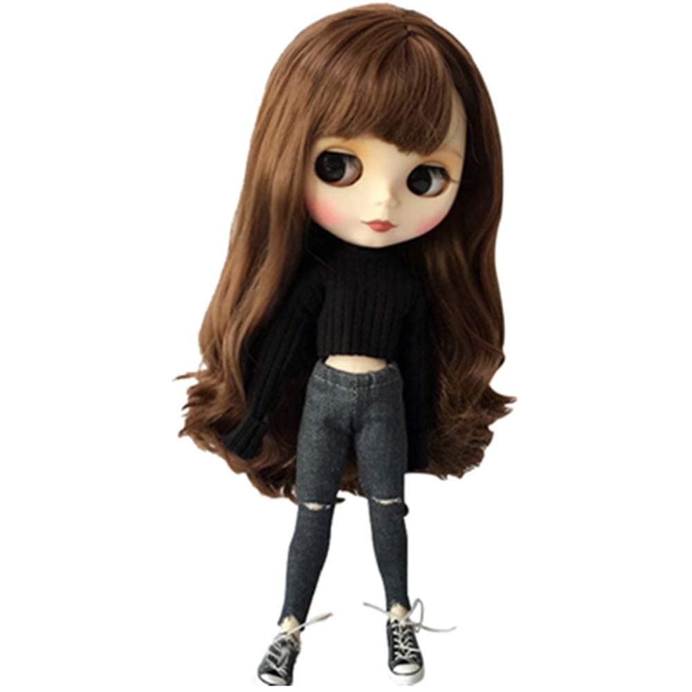 DoubleWood Handmade Casual Sweater & Jean/Pants Replacement for Blythe & Pullip Dolls, 1/6 Fashion Doll Clothing Set Accessories