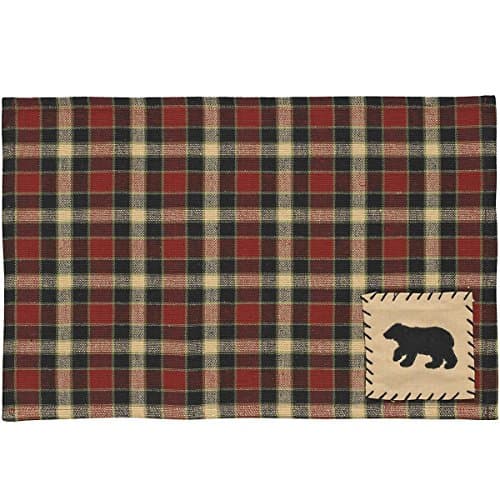 Park DesignsConcord Black Bear Placemat Set - Red