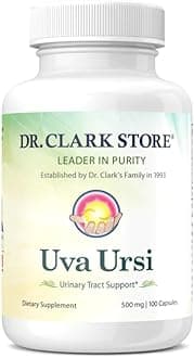 Dr Clark Store Uva Ursi Urinary Tract Support - 500 Mg, 100 Vegan Supplements, Immune Booster