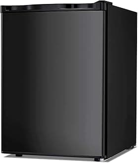 Kismile Upright Freezer,2.1 Cu.ft Mini Freezer with Reversible Single Door,Removable Shelves,Small Freezer with Adjustable Thermostat for Home/Kitchen/Office (Balck)