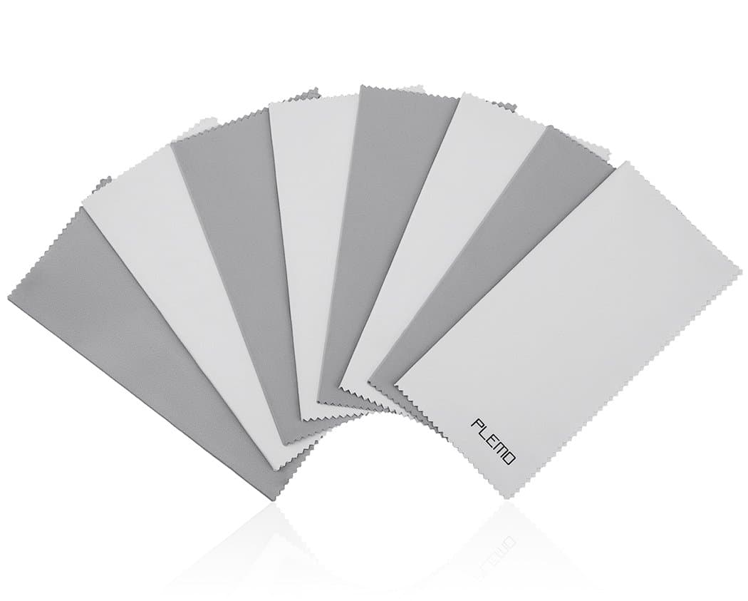 [8-Pack] PLEMO Microfiber Cleaning Cloths Tissues for Cell Phones, Tablets, Lenses, Computer Screens and Other Delicate Surfaces