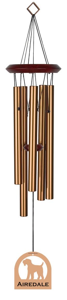 Chimesofyourlife E4358 Wind Chime, Airedale/Bronze, 19-Inch