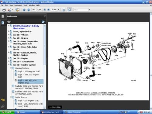 1968 Mustang Part and Body Illustrations