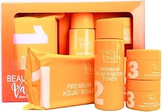 Premium Rejuvenating Set - Kojic Soap, Toner, Tinted Sunblock Cream Spf45, And