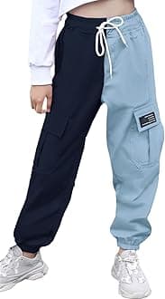 SANGTREE Girls & Women's Cargo Jogger Pants, 3 Years - Women 3XL